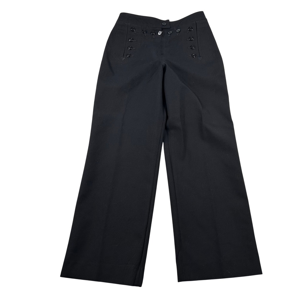 Quarterdeck Slacks Women 4MR Wool US Navy Sailor Blue Enlisted Wide Lace Trouser